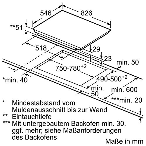 Neff TT 5486 N Kochfeld Elektro / Ceran/Glaskeramik / 82.6 cm / 5 Induktionskochzonen / schwarz - 6