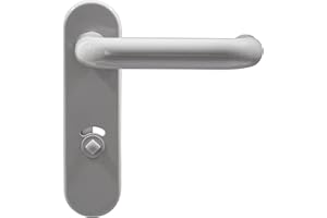 Buddy4Home house accessoires Türgriff Bad WC Kurzschild Türgarnitur Türbeschlag U-Form Kunststoff Dunkelgrau Türklinke Drückergarnitur Zimmer Türbeschläge Innentüren Set