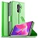 Produktbild KuGi Cubot X18 Plus Hülle, Cubot X18 Plus Wallet Case, Brieftasche Case Hülle PU Kunstleder Flip Case mit Standfunktion Kartenfächer und Bargeld für Cubot X18 Plus Smartphone.Grün
