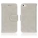 Produktbild iphone 5/5S/SE Leather Case, NewTH mit [3 Kartenfach] [Magnetverschluss] [Aufstellfunktion] Cover for Apple iphone 5/5S/SE (Grau)