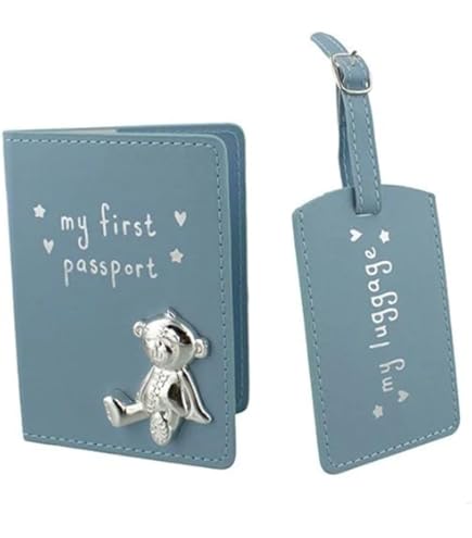 Widdop Baby's My First Passport Housse et étiquette de bagage Rose éléphant, rose