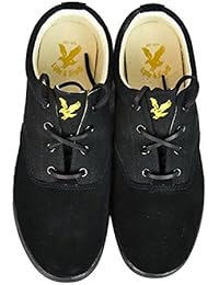 Lyle y Scott Men's Black Lona Ante Zapato de tacón (LSFW002)