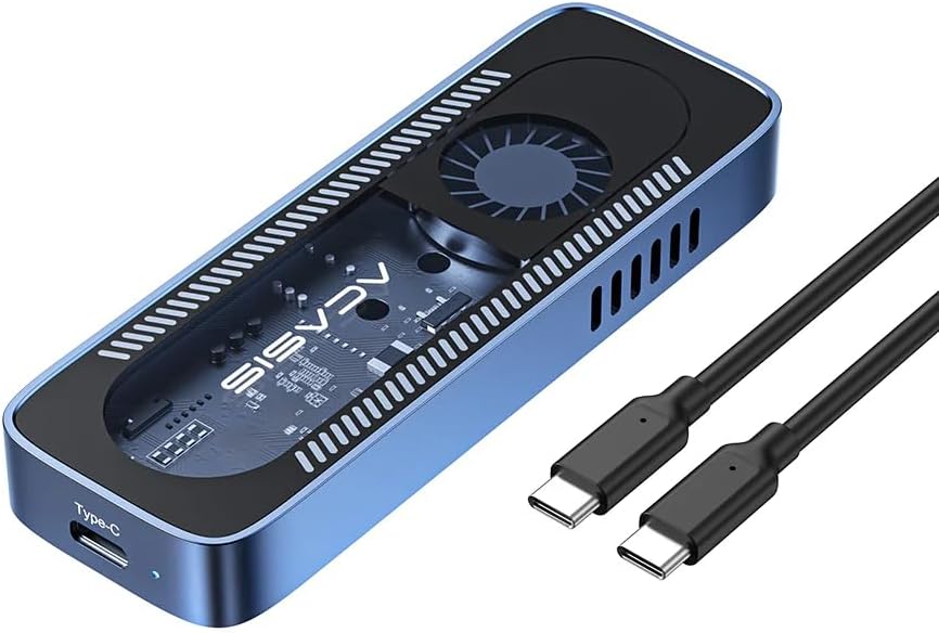 Acasis EC6608 Air - 8TB NVMe SSD Destekli, M&B/M KEY, 10Gbps USB 3.1 Type-C, Dahili Fanlı, Alüminyum Disk Kutusu (EC6608-AIR)