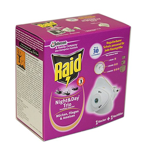 Preisvergleich Produktbild Raid Mückenstecker Night&Day TrioInsekten-Stecker, 1 Stecker +1Nachfüller
