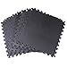Produktbild ScSPORTS® Bodenschutzmatte 8x Unterlegmatte Puzzlematte für Fitnessgeräte Laufband Crosstrainer, 1 Steckelement 62 x 62 x 1 cm, schwarz