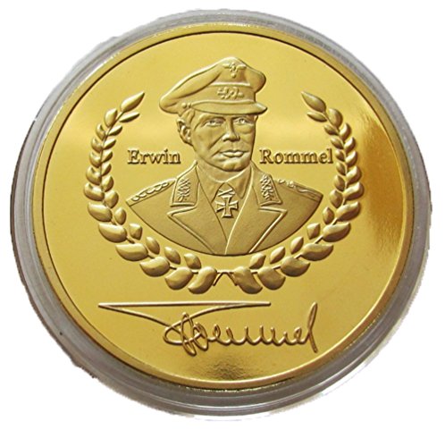 Preisvergleich Produktbild Gudeke Wüstenfuchs Rommel im Zweiten Weltkrieg, Gold Gedenkmünze Sammlung Medaillen in Deutschland Military Gift Crafts