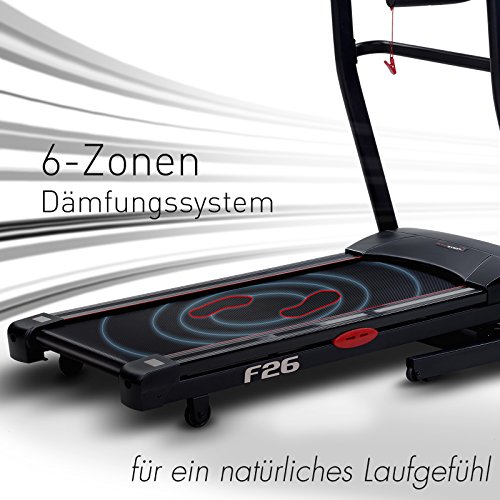 Sportstech F26 Profi Laufband mit Smartphone App Steuerung Pulsgurt im Wert von 39,90 € inklusive – MP3 AUX Bluetooth 4 PS 16 km/h HRC Training – kompakt klappbar verstaubar - 6