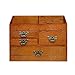 Produktbild Schmuckschatullen Kosmetische Aufbewahrungsbox Schlafzimmer-Dressing-Desktop-Aufbewahrungsbox Schublade Hautpflege-Rack Haushalts Holz (Color : Wood, Size : 32.3 * 20 * 25.5cm)