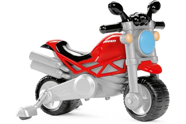 Chicco Ducati Monster Moto Jouet pour Enfants, Porteur Enfant avec Klaxon et Bruit de Moteur, Roues de Support Amovibles, Max 25 Kg, Jeux pour Enfants de 18 Mois à 5 Ans