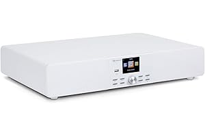 AUNA Stealth Base - Connect Soundbase, 2x15 W + 30 W RMS, Radio Web/DAB+/FM, Bluetooth, AirMusic Control App, Display LC da 2,8", Porta USB, Ingresso Line, Bianco