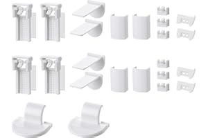 RHSEMI 4 Kit 24 Stück Plissee Ersatzteile Set Klemmträger Zubehör, Klemmfix Halterung