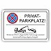 Produktbild PRIVATPARKPLATZ - Parken verboten Schild / PV-003 (45x30cm SCHILD)