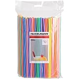 Fackelmann 54546 Paille flexible Plastique Multicolore 0,6 x 24 cm Lot de 200