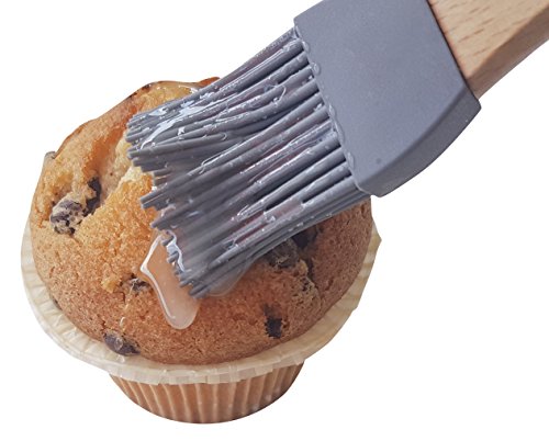 Silikon Pinsel mit Holzgriff 18cm – Grillpinsel, Backpinsel, BBQ-Pinsel, Silikonpinsel, Silicon Brush - 7
