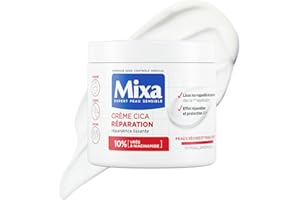 Mixa Expert Peau Sensible - Crème Cica Réparation - Réparation Effet Longue Durée - Peaux Très Sèches et Rugueuses - Visage, Corps, Mains - Hypoallergénique - 400ml