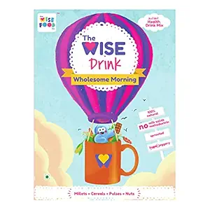 [Pack of 2]The Wise Food Co Wholesome Morning Instant Chocolate Health Drink Mix | Boosts energy & strength | Millets + Cereals + Pulses + Nuts | For Kids/Adults | No milk solids | No Chemicals | No Refined Sugar