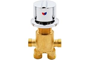 AFUDER Grifo Bañera y Ducha Mezclador de baño Grifos Baño Grifo Agua fría caliente Válvula mezcladora de latón macizo Agujero de grifo Mango de hoja Grifo de bañera Mezclador