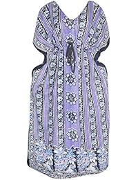 Indiatrendzs Womens Cotton Kaftan Maxi Nighty With Draw String In Waist ( Chest : 62" )
