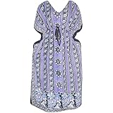 Indiatrendzs Womens Cotton Kaftan Maxi Nighty With Draw String In Waist ( Chest : 62" )