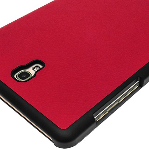 igadgitz Rot PU Ledertasche Hülle Smart Cover für Samsung Galaxy Tab S 8.4″ SM-T700 mit Multi-Winkel Betrachtungs + Auto Sleep/Wake + Displayschutzfolie - 8