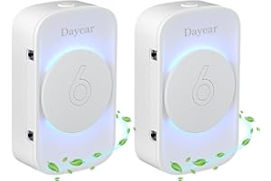DAYEAR Purificatore d'aria, depuratore d'aria, generatore di ionizzatori, plug in ioni negativi, purificatore d'aria per ufficio, stanza, bagno, fumo, animali domestici, odore, pulizia dell'odore, 3 modalità