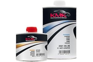 KMK Trasparente HS 2K 2:1 ANTIGRAFFIO e catalizzatore normale KIT da 1,5 L | Professionale per carrozzeria