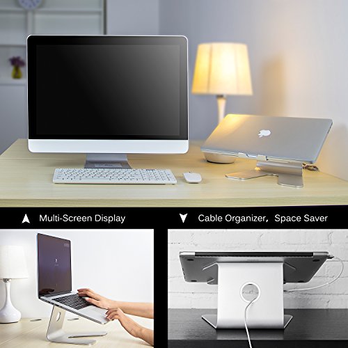 Elec3 Premium Aluminium Cooling Laptop Ständer für Apple Macbook, alle Notebooks, Tablets, eBook-Reader und Bücher Bis zu 17 Zoll (Silber) - 5