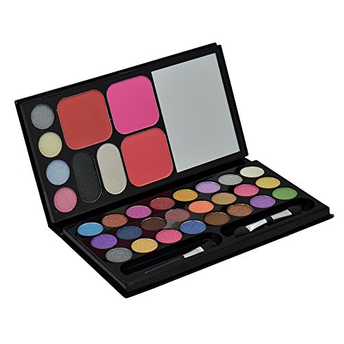 Magical Winking Ladies Womens Cosmetic Eye Shadow Make Up Set Small Compact Folding Case With Brushes And Mirror 33 Colour Set