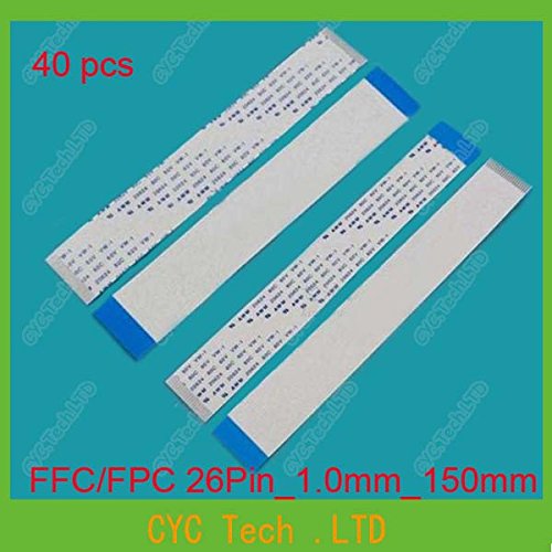 Generic 40pcs FFC/FPC Flexible Flat Cable ,26pin 1.0mm pitch ,150mm length Isotropy&Anisotropy flat cable(Length can be customized)