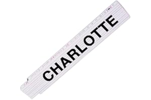 EUROFOTO Zollstock mit Namen Charlotte für Frauen | Hochwertiges Marken-Metermaß | Glieder-Maßstab mit Namen bedruckt | Viele Namen zur Auswahl