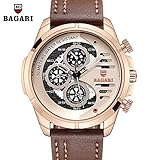 Easy Go Shopping Weihnachtsuhr Herren Leder Quarz Uhr Uhren für Männer (Color : 5)