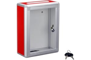 XING peque?a caja de donación transparente vacía, caja de amor, caja de donación, caja de sugerencias, caja de donación de acrílico, buzón, en forma de corazón con cerradura, impermeable