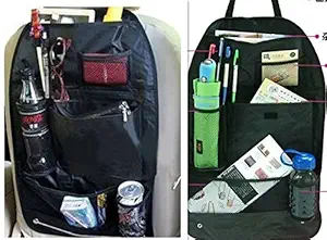 Cpixen Car Back Seat Organizer for Bottle, Books, Magazine, Etc. Black Color