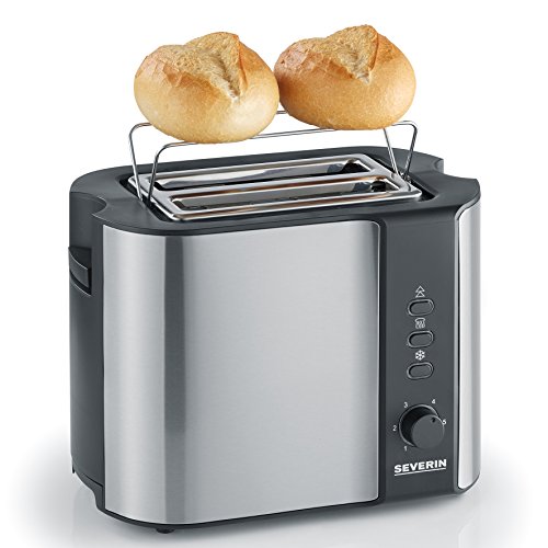 SEVERIN AT 2589 Toaster, 800 W, edelstahl-gebürstet, schwarz - 2