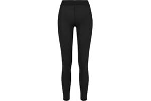 URBAN CLASSICS Leggings mujer para vestir, mallas elásticas de corte clásico, cintura elástica, talle bajo, color negro, tallas S - 5XL