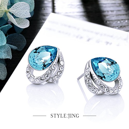 Preisvergleich Produktbild Statische Stil bana mit Swarovski - Kristall - Ohrringe Eleganz Klassik