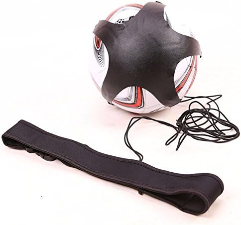 QEES Football Kick Training Bag Soccor Training Assistance Practice Aid Control Skills Adjustable Elastic Waist Belt Solo for Kids Adults