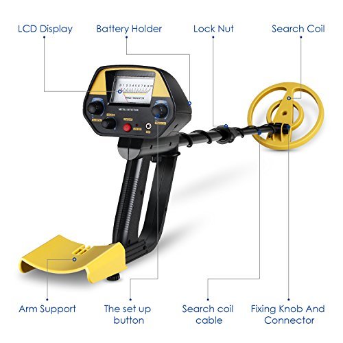 INTEY - Detector De Metales Extraíbles Negro Con Pala Plegable y Mochila