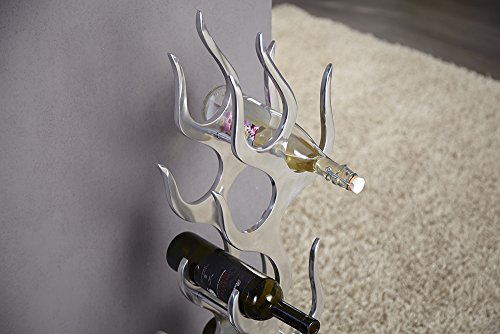 Design Weinregal FLAME Alu fuer 9 Flaschen Accessoire - 9