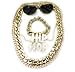 Produktbild Panelize® Mega Babo Lude Macho Prolethen HipHop Rapper Set 5 teilig Ketten Brille Armband