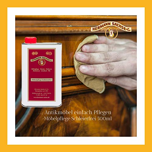 Möbelpflege Schleierfrei 500ml Möbelpflegeöl für Antik-Möbel Holz Möbelpolitur Echtholz dunkel gegen Kratzer Wasserflecken - 3