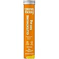 The Vitamin Factory Glutathione Tablets with Vitamin C, E & Hyaluronic Acid | 500mg L-Glutathione for Skin Glow, Hydration & Youthful Skin | Orange Flavor, 15 Tablets (Pack of 1)