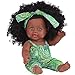 Produktbild TianranRT Schwarz Mädchen Puppen Afrikaner Amerikaner Spielen Puppen Lebensecht 12 Zoll Baby Spielen Puppen