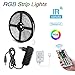 Produktbild BRTLX LED Streifen RGB 5M,Wasserdichtes Flexibles SMD5050 12V Lichtband mit 44 Tasten IR Fernbedienung, Streifen Beleuchtung für Küche, Schlafzimmer,Party und Haus