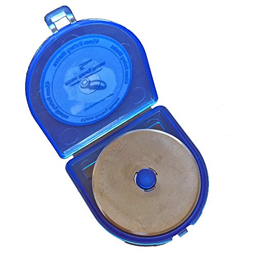 SBS Stoffschneider Rollschneider Professional Schnittrad d. 45 mm Blau + 5 Stück Ersatzklingen - 3