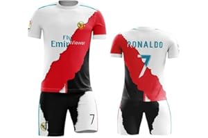 sSendy Custom Portugal #7 Ronaldo Kids Football Soccer Youth Jersey Short
