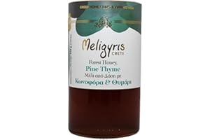 Meligyris - Miele Greco di Foresta con Pino e Timo – 100% Naturale, Crudo e Non Filtrato – Artigianale da Creta, 450g