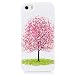 Produktbild Hozor Apple iPhone 5 / 5S / SE (4,0 Zoll) Luminous Hülle - Ultra Slim IMD Kreative Gestaltung Schutzhülle Leuchtende Nacht Handytasche TPU Silikonhülle Backcover Case Skin Schale [Rosa bäume]