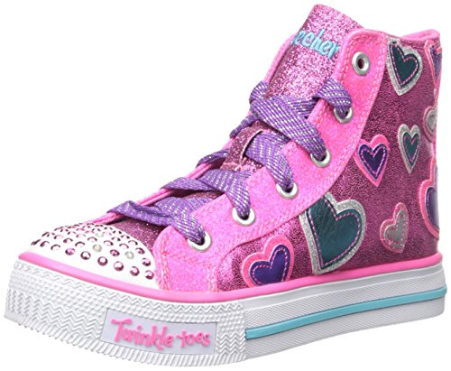 Skechers Kids Twinkle Toes Shuffles High Top Lighted Sneaker Little Kid Big...