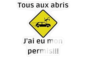 Spreadshirt A Permis Voiture Drôle - A Pour Jeune Conducteur Humour - Cadeau Pour Apprenti Humoristique Autocollant Sticker, 10 x 10 cm, brillant transparent